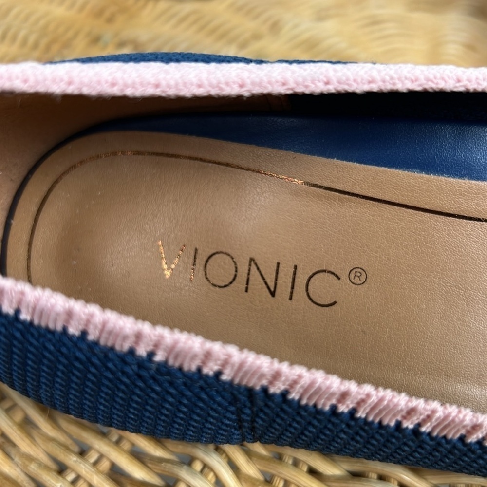 Vionic Dahlia Ballet Skimmer Flats Woven Pointed Toe 6.5 - Picture 5 of 9